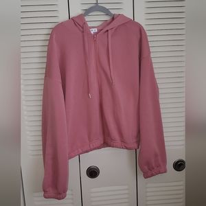 Cropped Pink Hoodie Size 2X